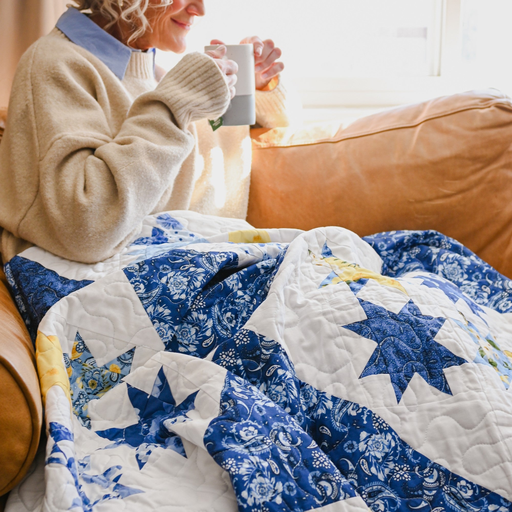 Star Light - Quilt Kit - Sunshine Blooms (72" x 72") - 1