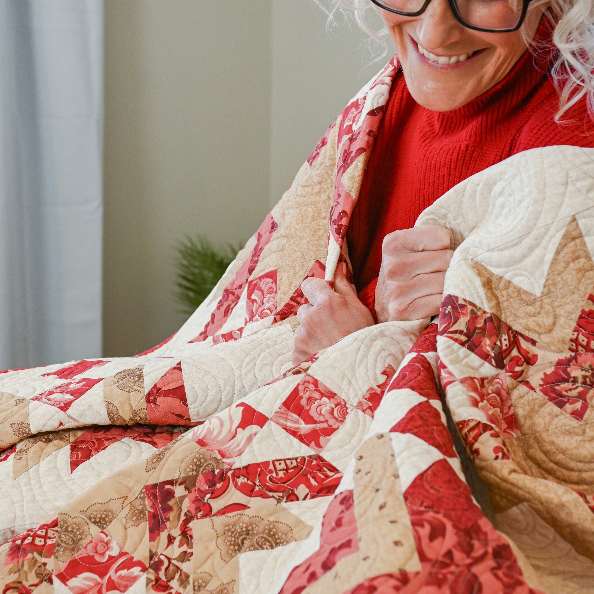 Stars & Sprinkles Quilt Kit En Rouge (100.5" x 100.5")