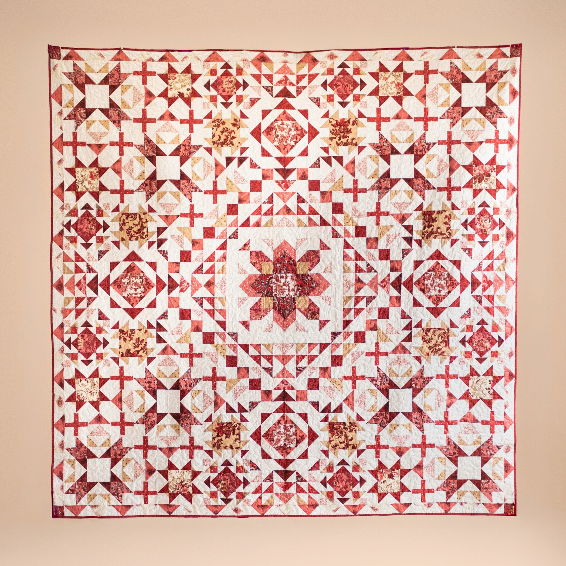 Block Of The Month - Stars & Sprinkles En Rouge (100.5" x 100.5")