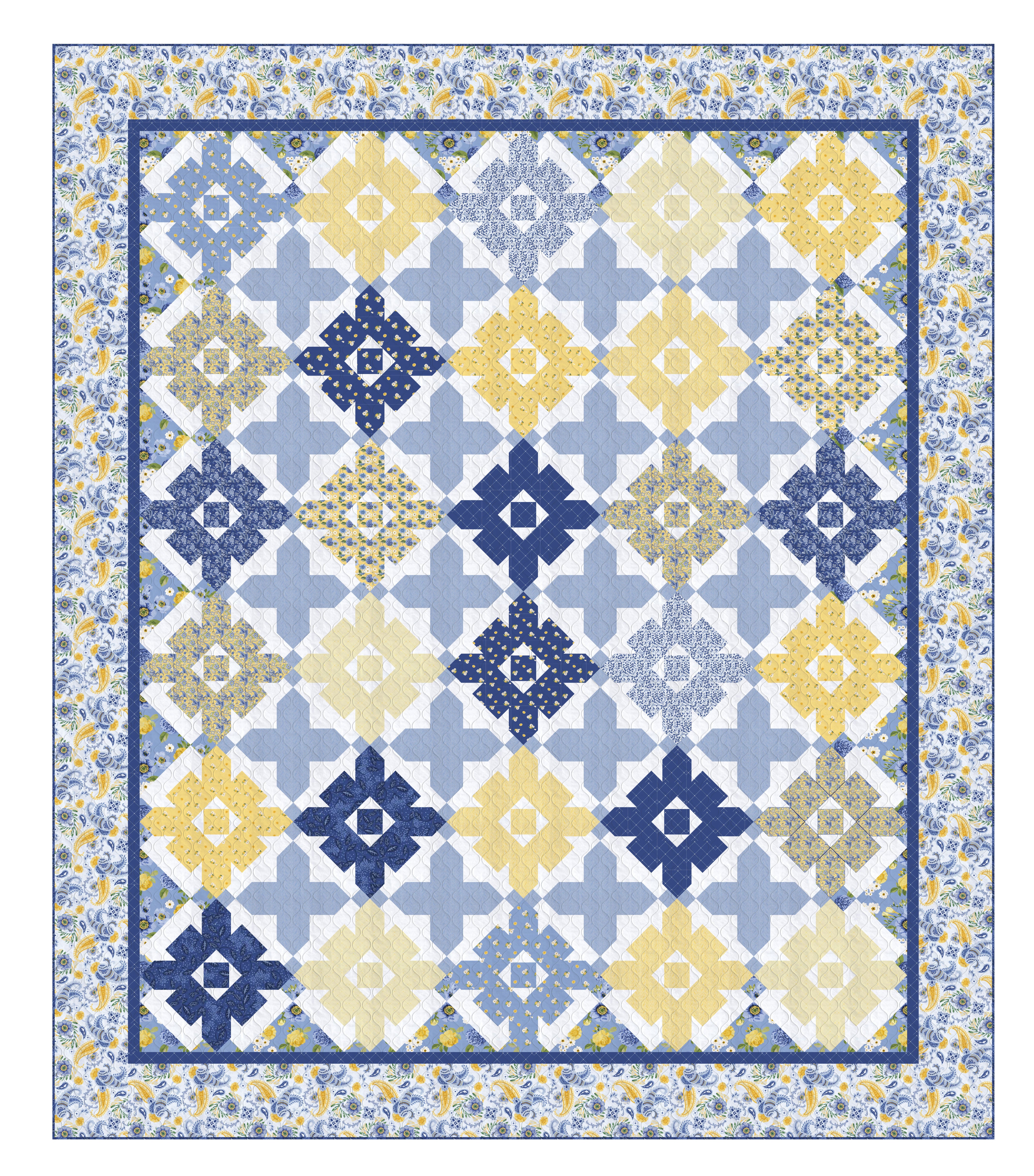 Garden Path - Quilt Kit - Sunshine Blooms (78" x 88")