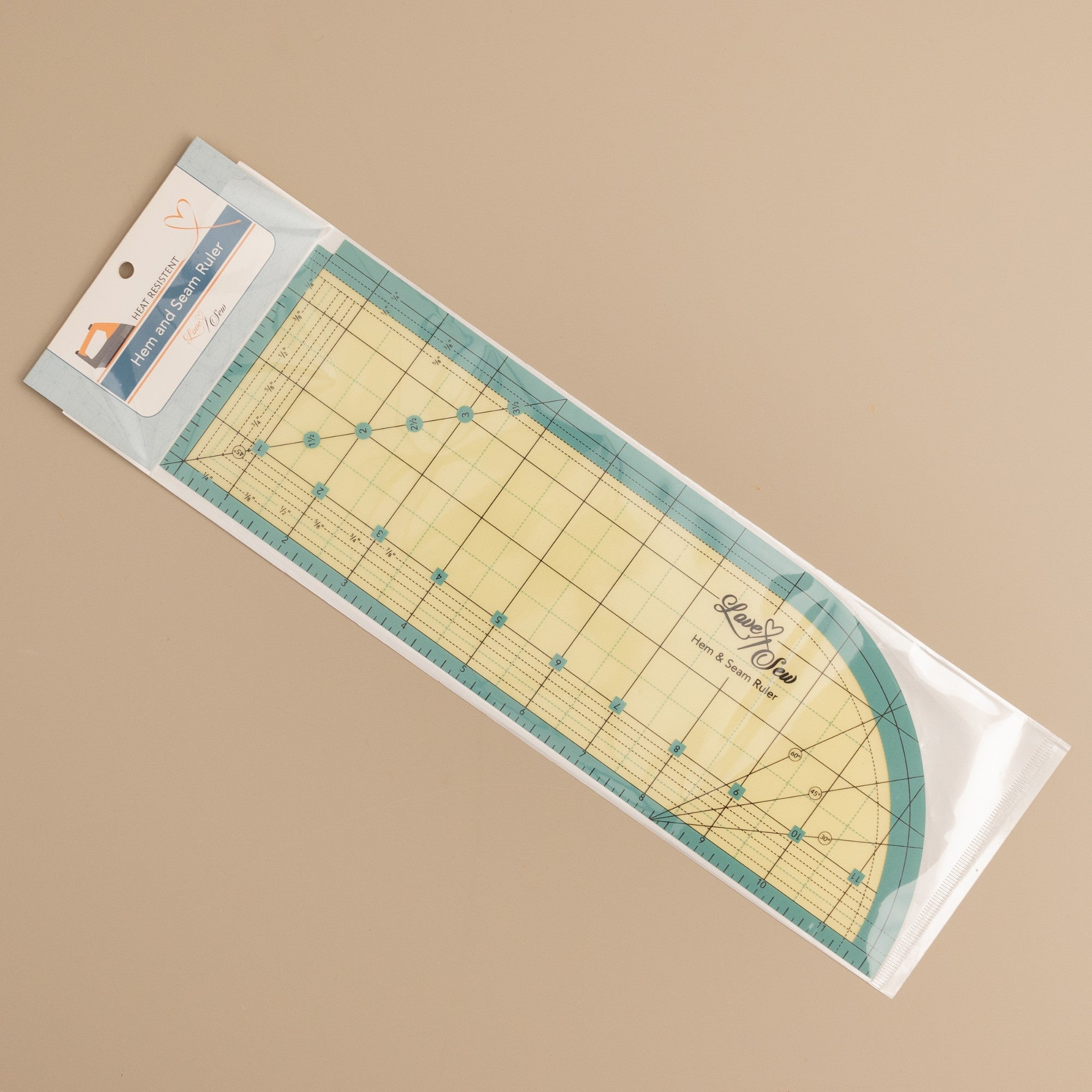 Heat Resistant Seam and Hem Ruler