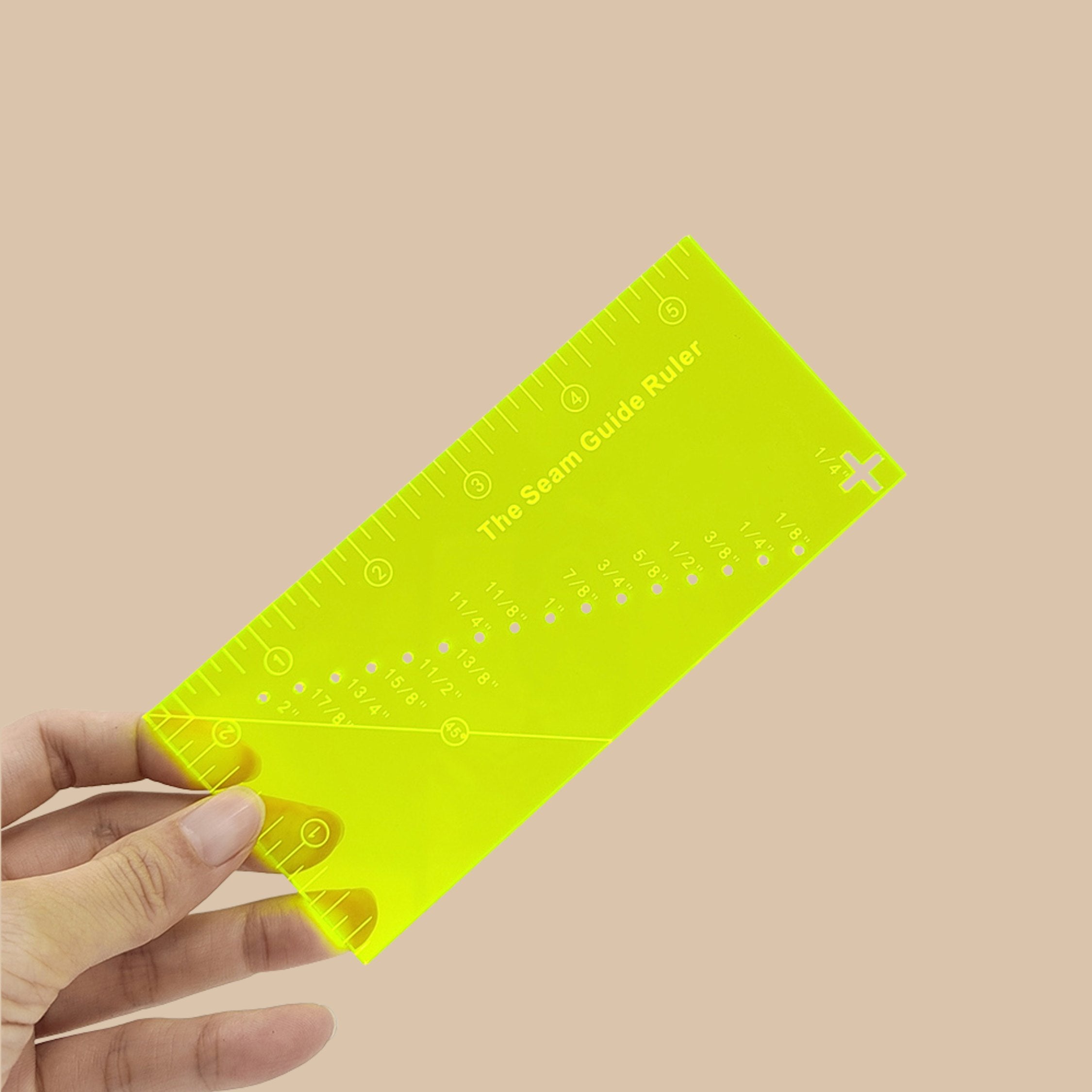 Seam Guide Ruler with Free Magnetic Seam Guide