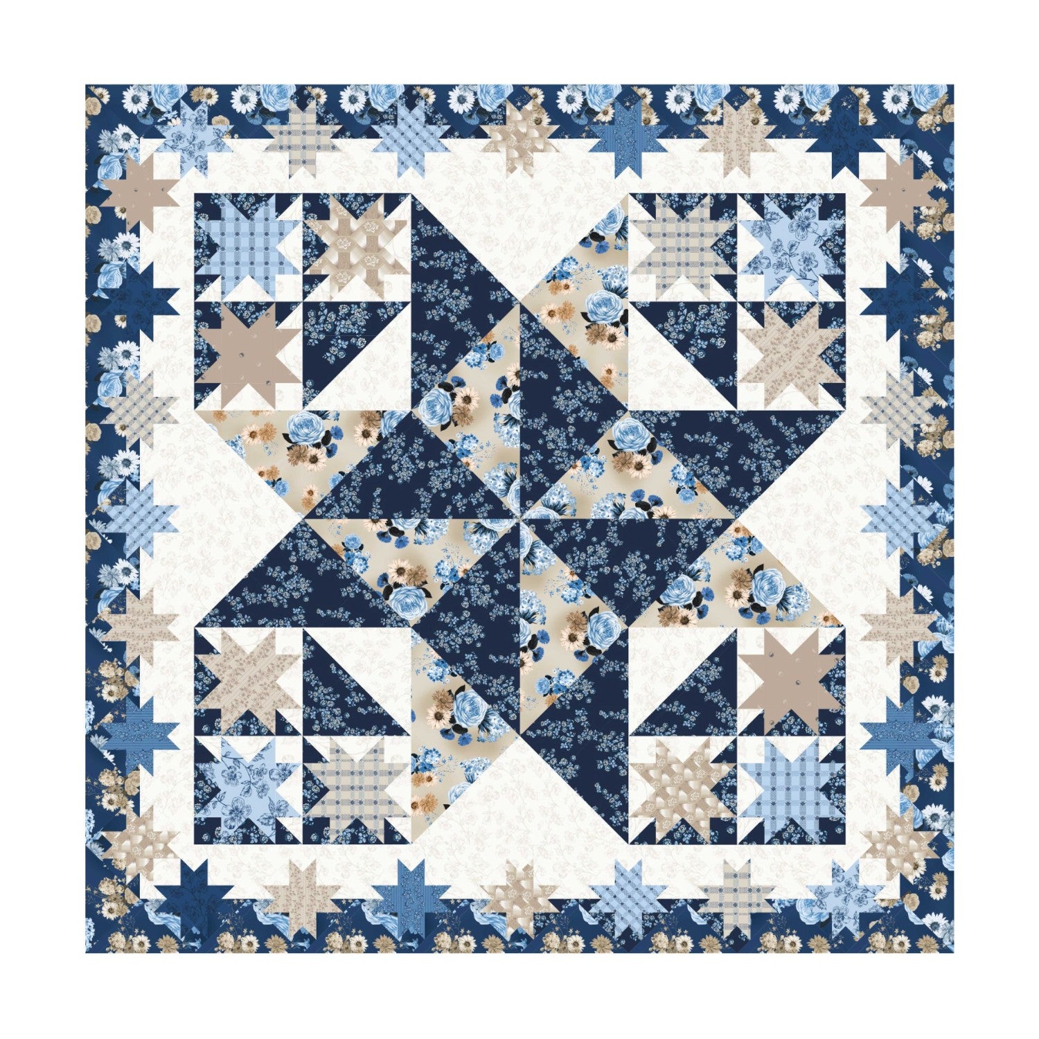 Bluebelle - Quilt Kit - Bellflower (96" x 96")