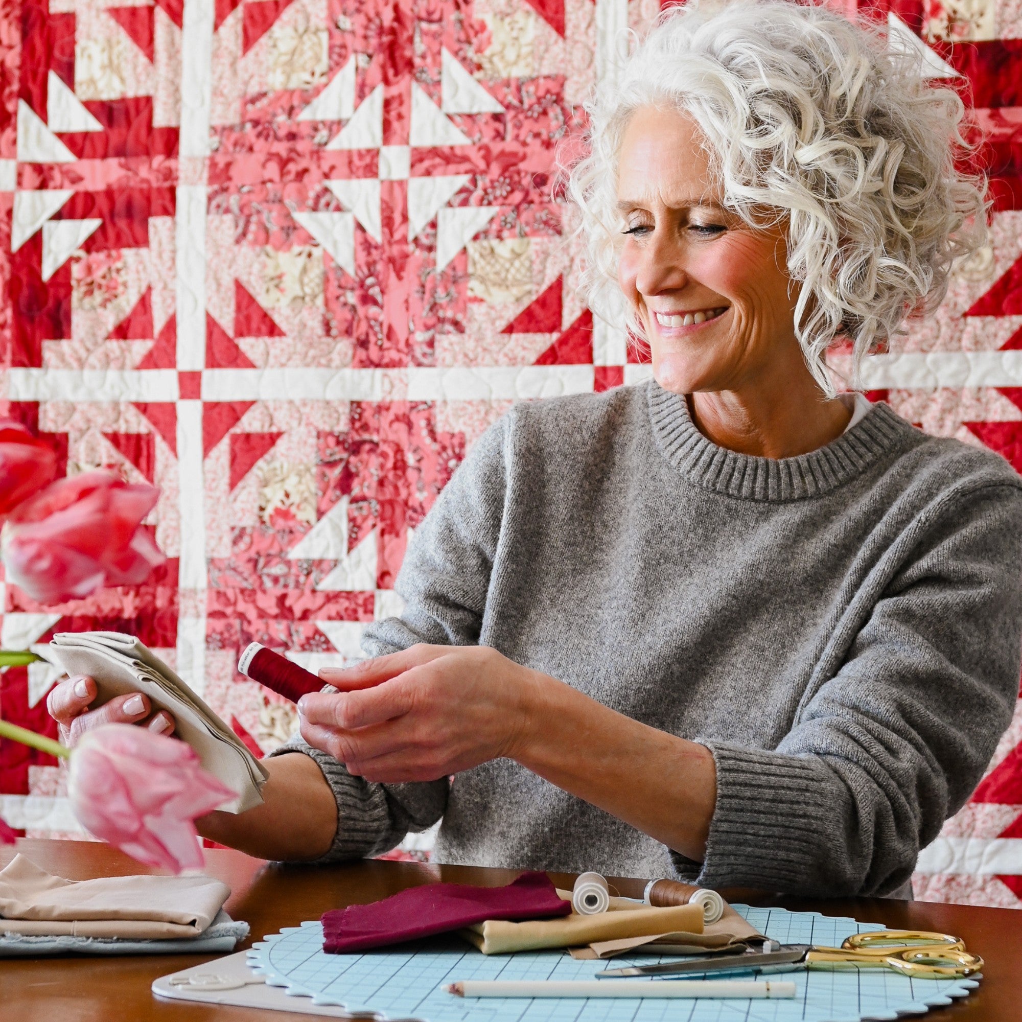 Sedona Throw - Quilt Kit - En Rouge (65" x 75")