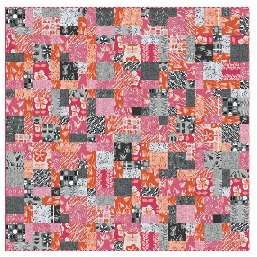 Geometry - Quilt Kit - MOD Pop (Full size, 81" x 81")