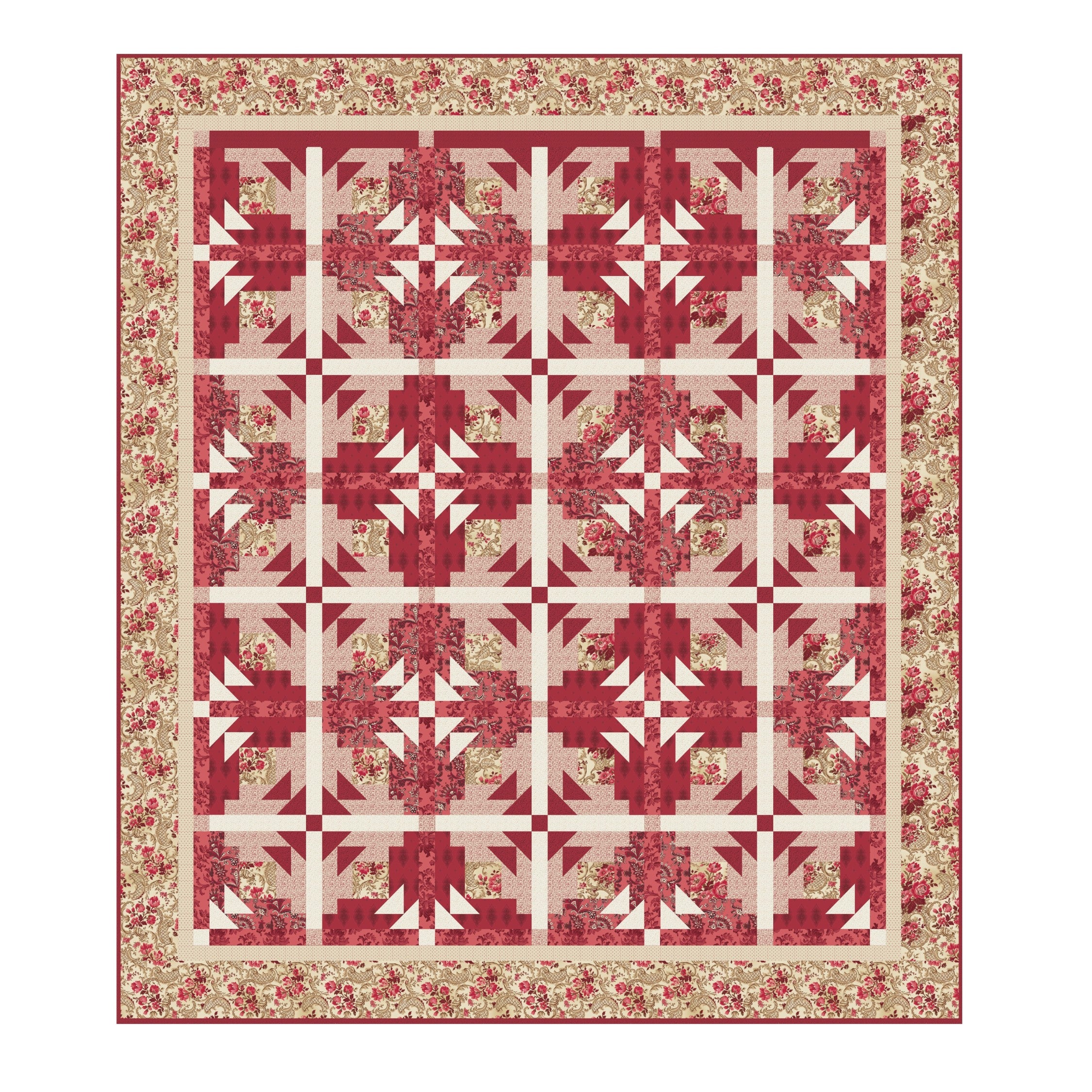 Sedona Full - Quilt Kit - En Rouge (80" x 90")