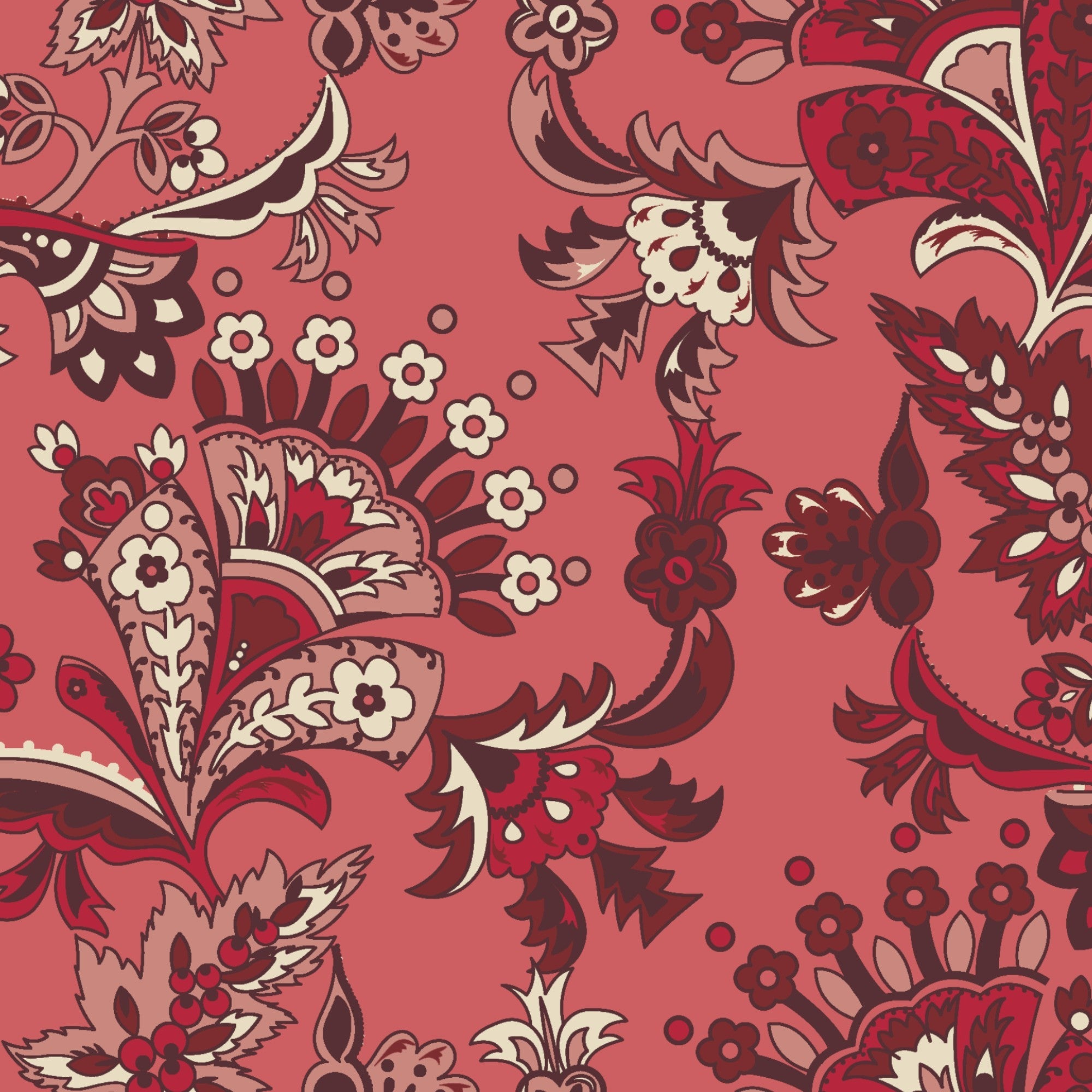 True Fabrics - En Rouge - Fabric by the yard