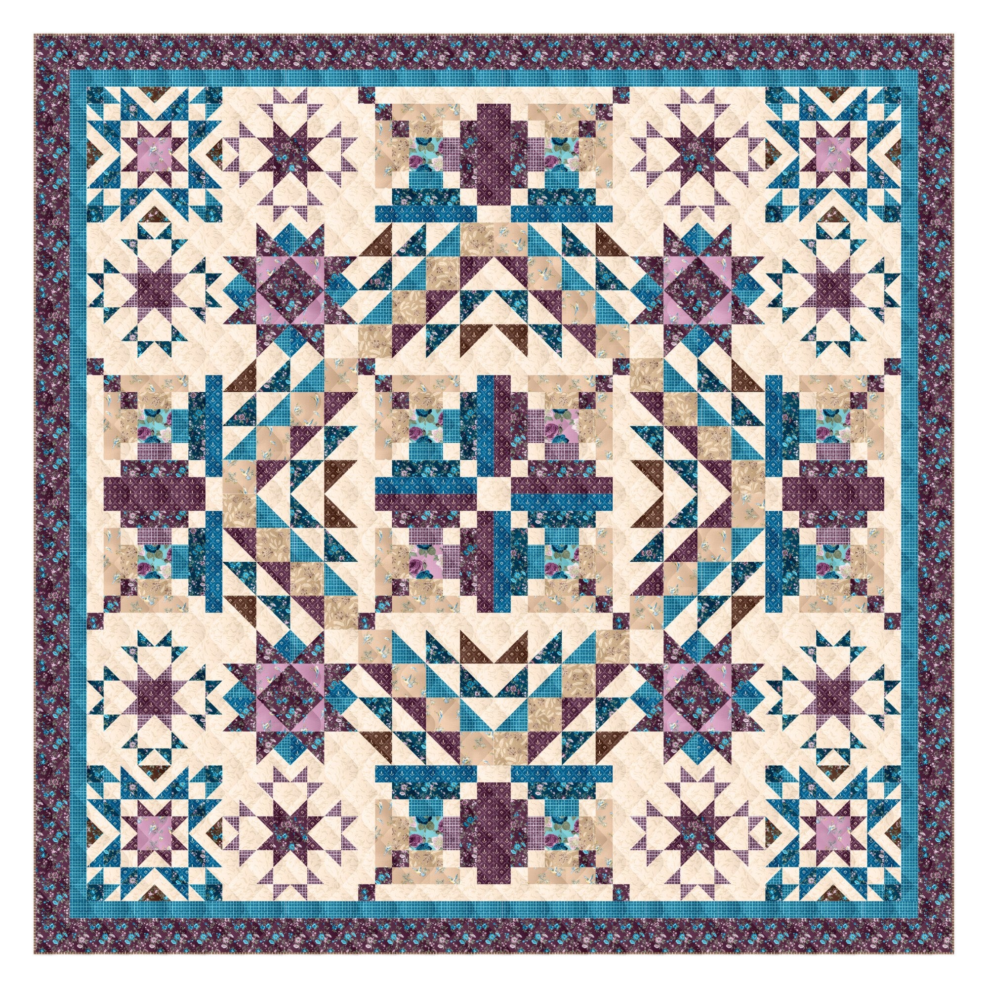 Velvet Cascade Quilt Kit (108.5" x 108.5")