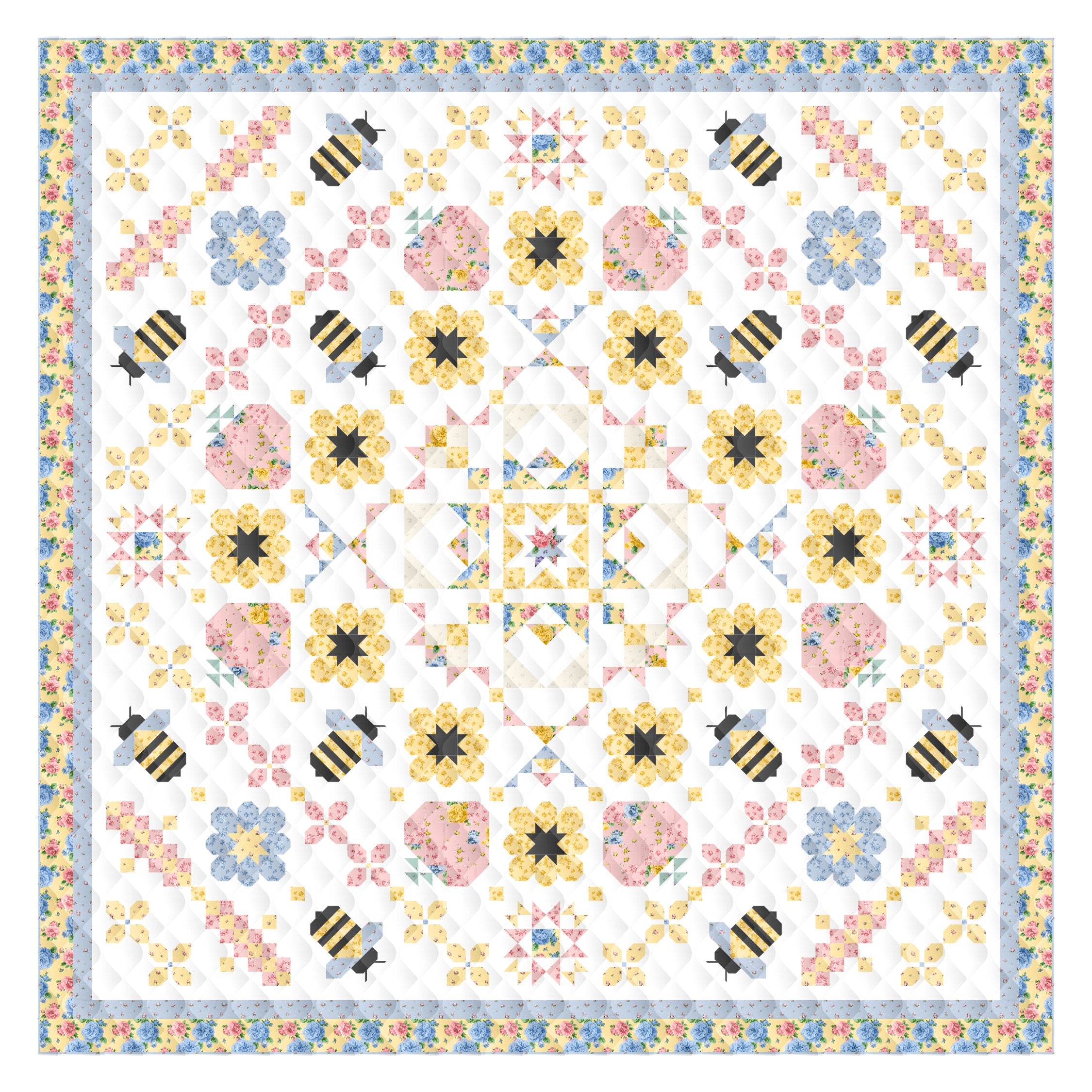 Block Of The Month - Tea Garden (108.5" x 108.5")