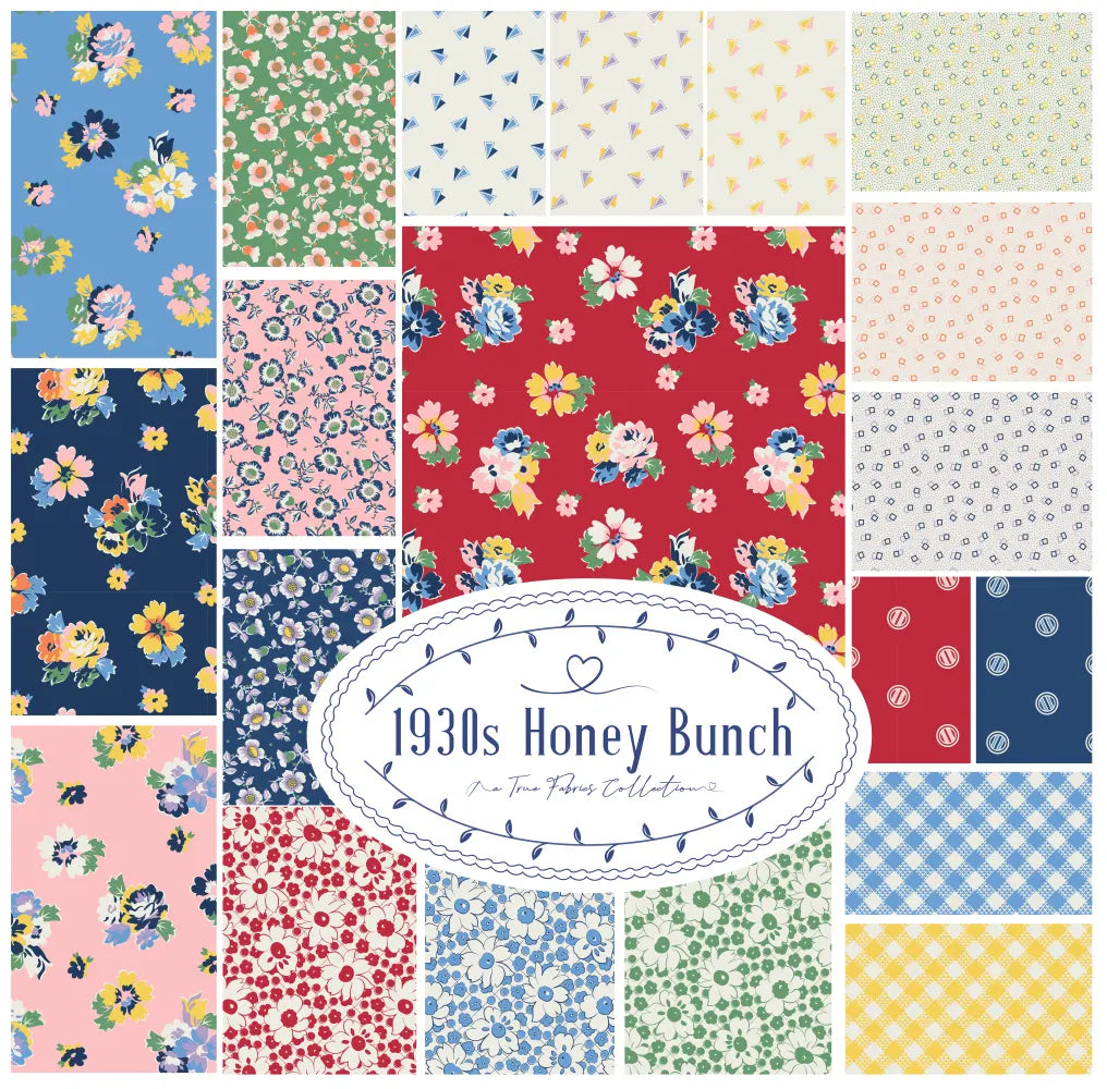 1930s Honey Bunch - Dots Navy