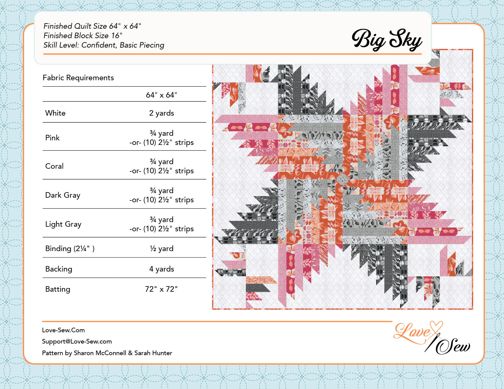 Big Sky Quilt Pattern