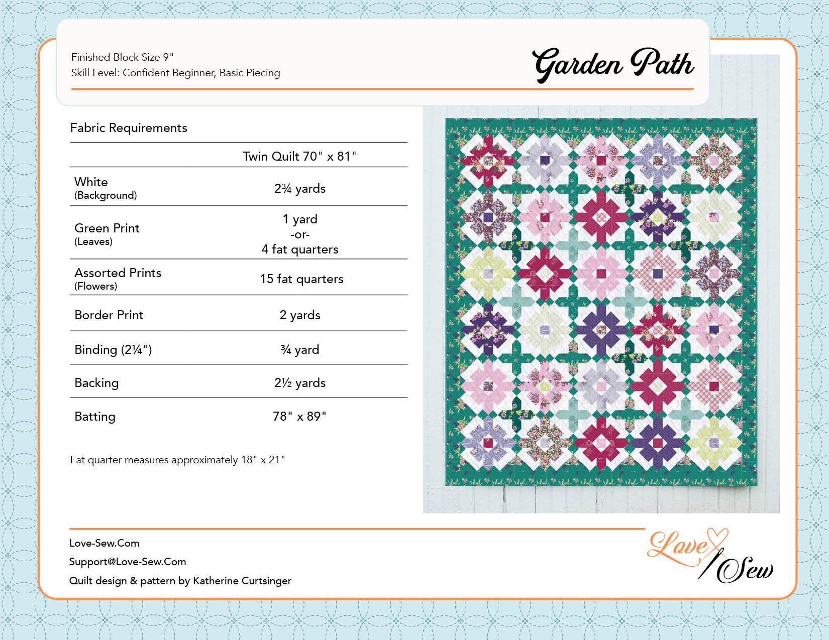 Garden Path Quilt Pattern