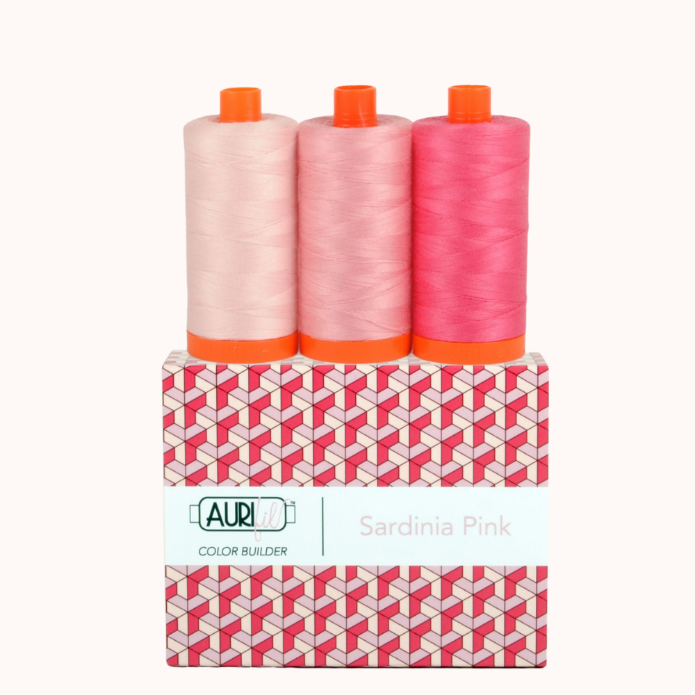 Sardinia Pink Color Builder 50wt 3pc Aurifil Thread Set