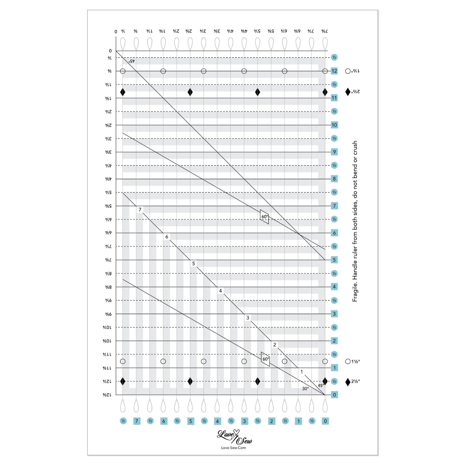 Love Sew Slotted Rulers